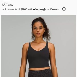 LULULEMON ALIGN BLACK SIZE 2 TANK